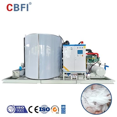 1-60ton/24h Kapacitet Flake Ice Machine For Cooling Way Water Cooling